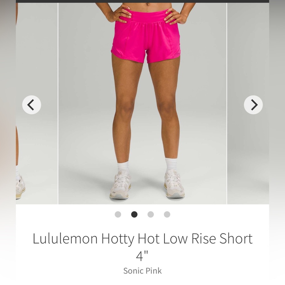 Lululemon Sonic Pink Hotty Hot LR 4”
